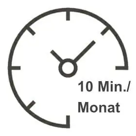 Whirlpool-Pflege Uhr 10 Min.